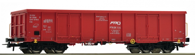 4 axle Gondola car of PTK Rybnik<br /><a href='images/pictures/Roco/225960.jpg' target='_blank'>Full size image</a>